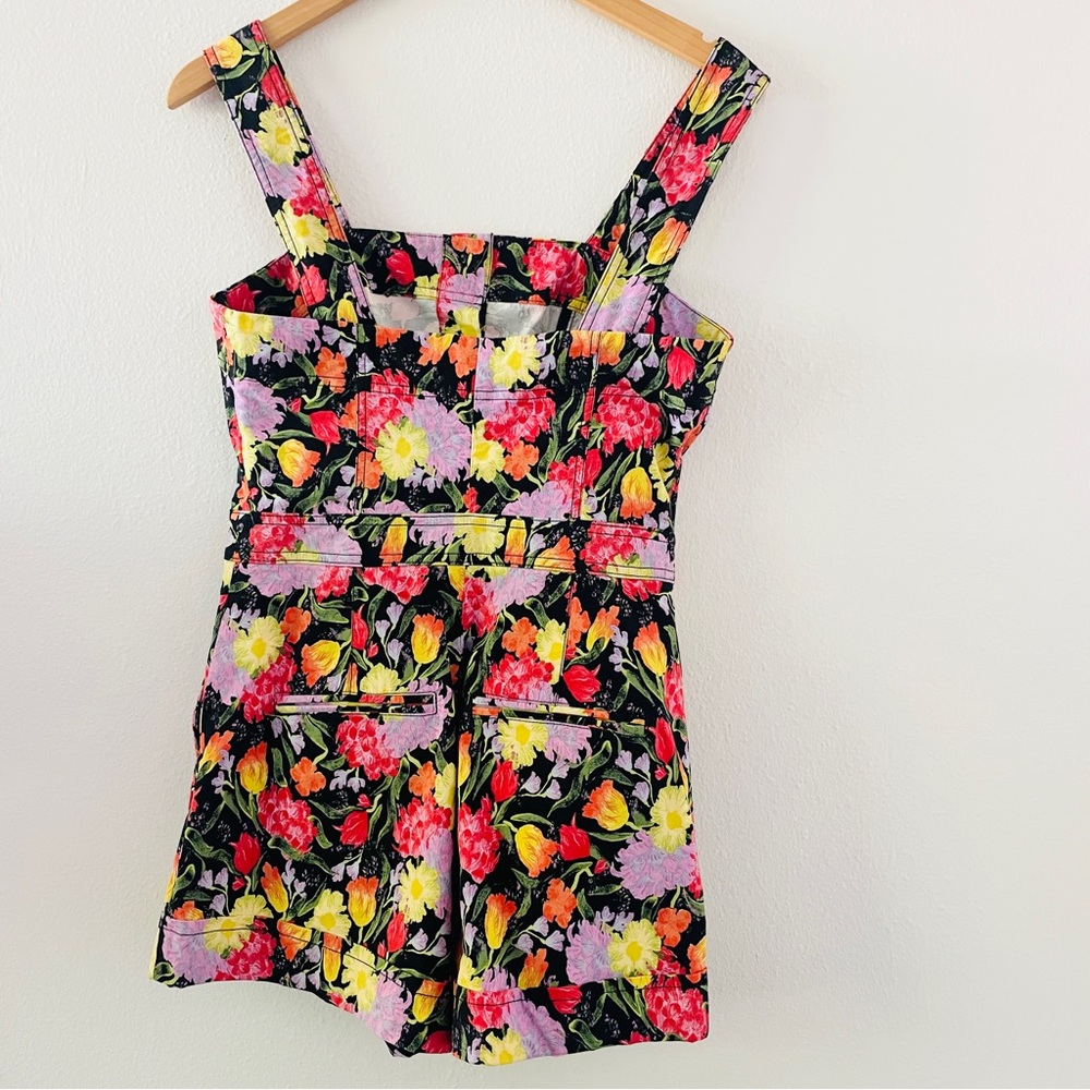 Anthropologie x Yukiko Noritake Portside Button-Front Colorful Floral Romper - Picture 6 of 8